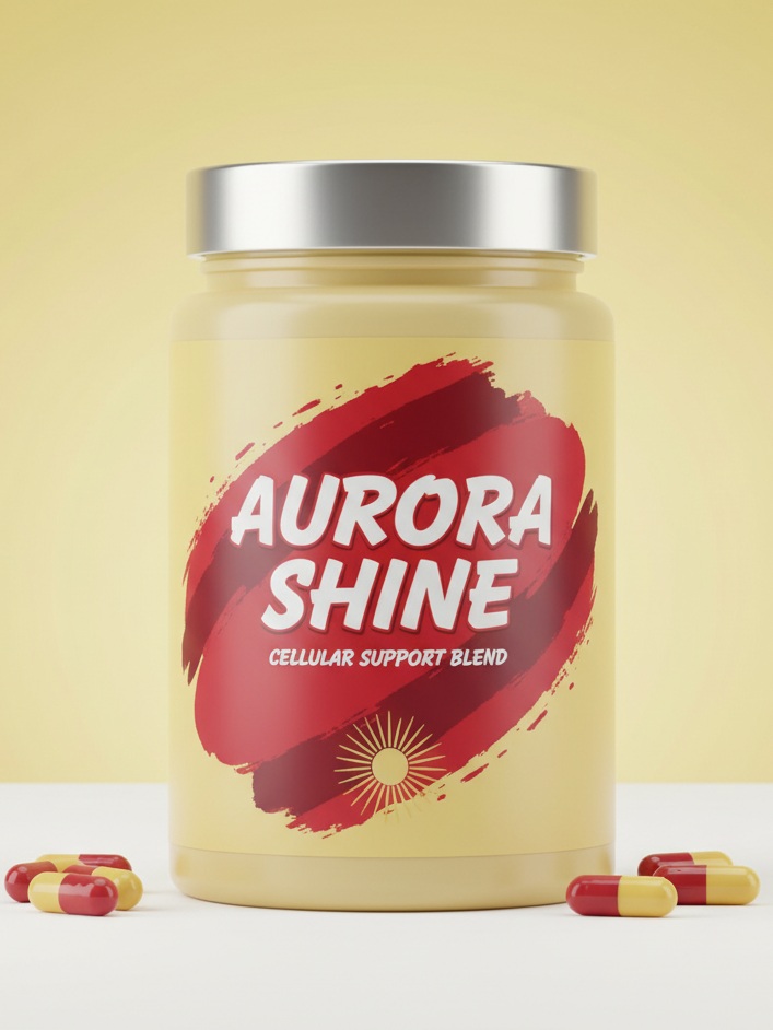 Aurora Shine product bottle displayed on a bright background